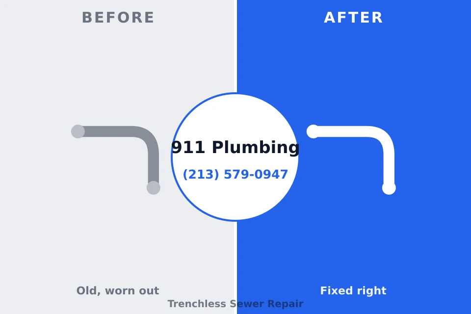 Before and after: plumbing repair Highland Acres, DE